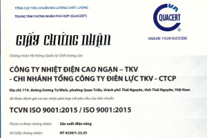 GIẤY CHỨNG NHẬN HỆ THỐNG QUẢN LÝ CHẤT LƯỢNG ISO 9001:2015