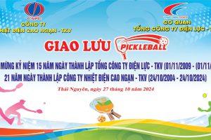 GIAO LƯU PICKLEBALL CHÀO MỪNG KỶ NIỆM 15 NĂM NGÀY THÀNH LẬP TỔNG CÔNG TY ĐIỆN LỰC – TKV (01/11/2009 – 01/11/2024)